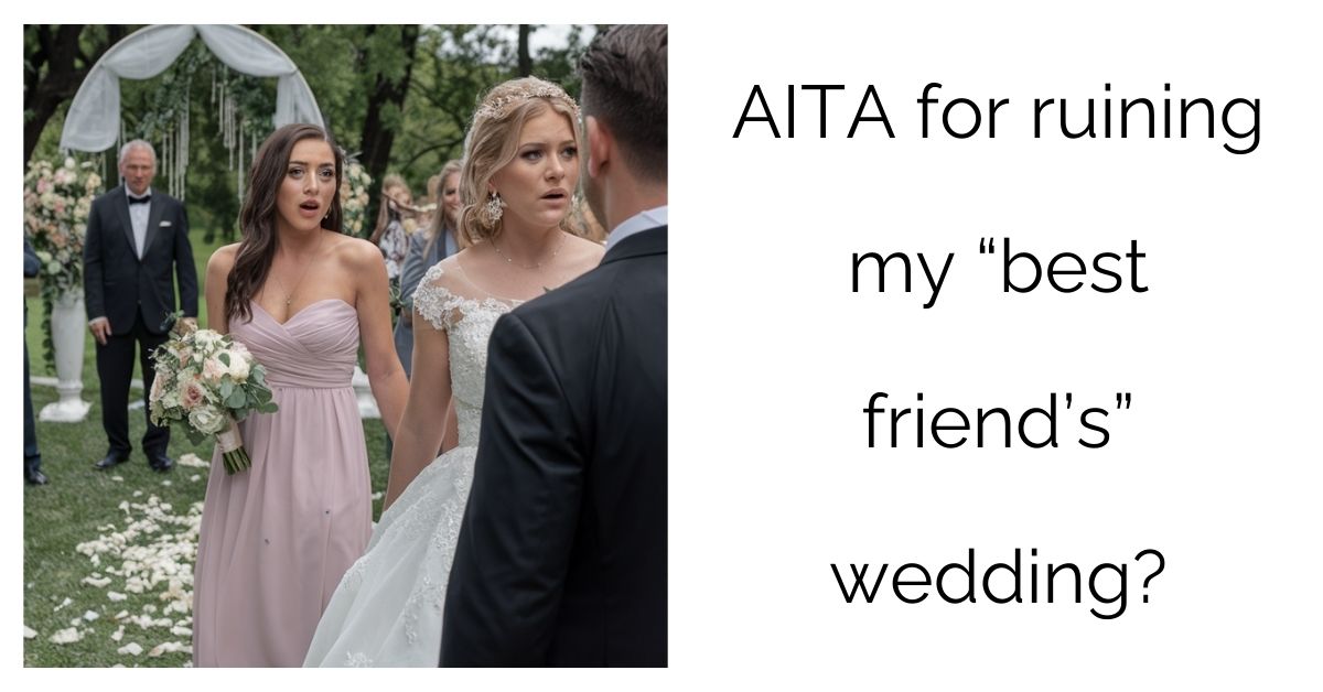 AITA for ruining my “best friend’s” wedding?