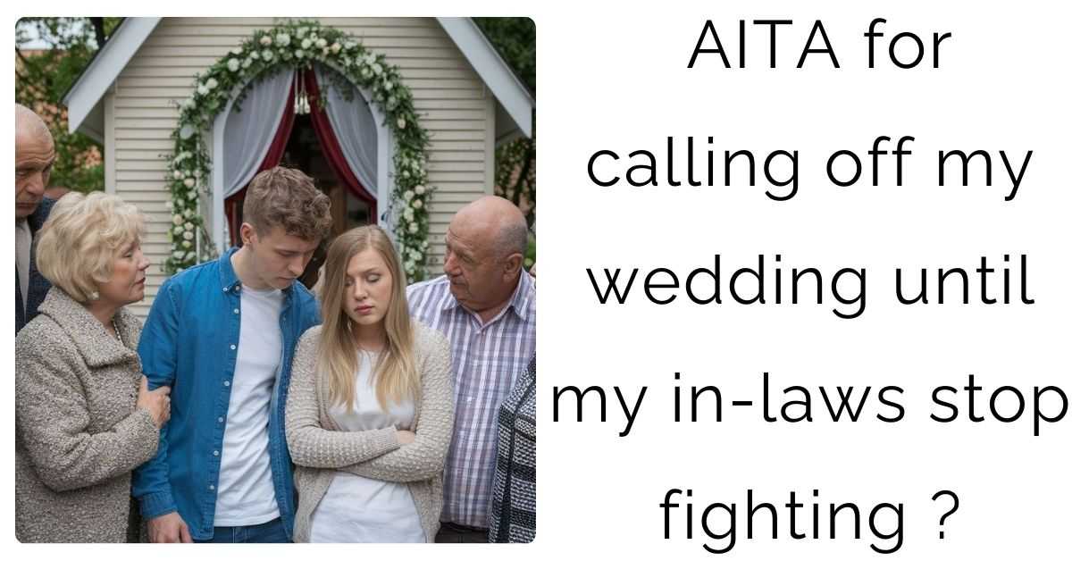AITA for calling off my wedding until my in-laws stop fighting ?