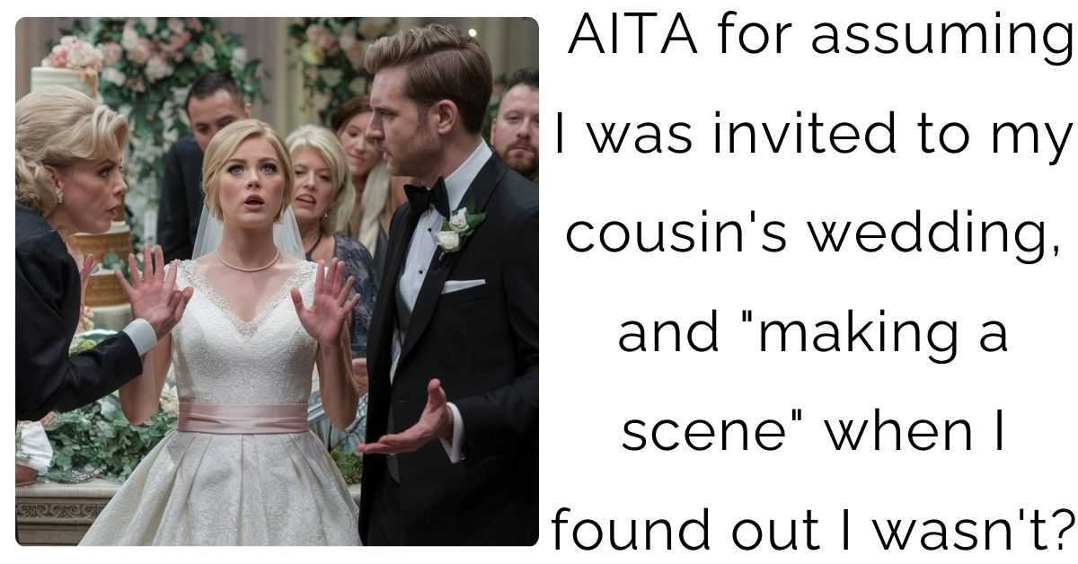 AITA for assuming I was invited to my cousin’s wedding, and “making a scene” when I found out I wasn’t?