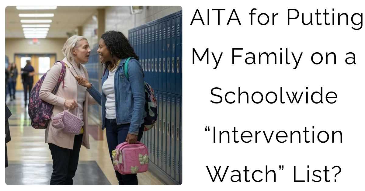 AITA for Putting My Family on a Schoolwide “Intervention Watch” List?