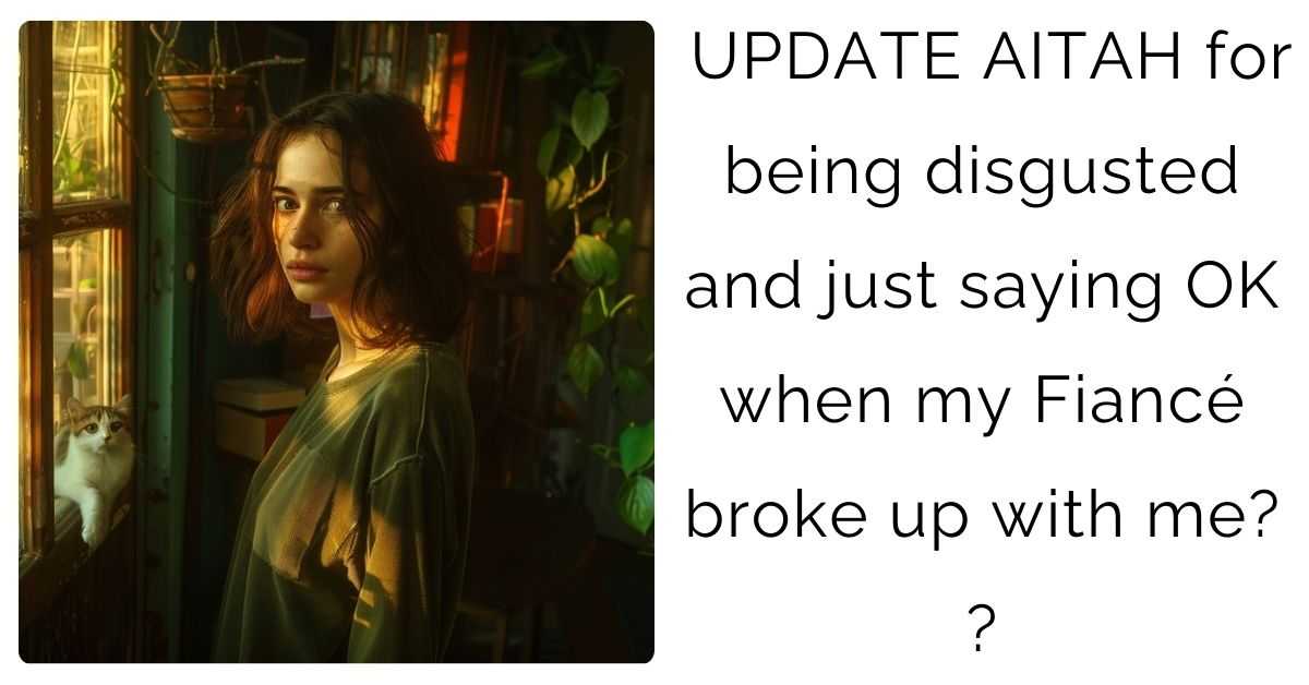 UPDATE AITAH for being disgusted and just saying OK when my Fiancé broke up with me?