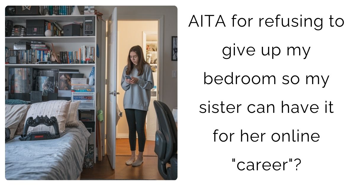 AITA for refusing to give up my bedroom so my sister can have it for her online “career”?