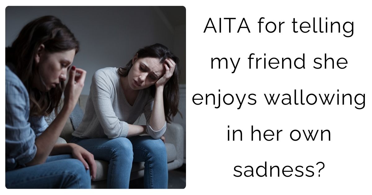 AITA for telling my friend she enjoys wallowing in her own sadness?