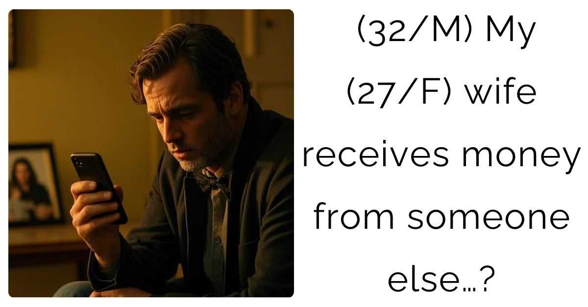 (32/M) My (27/F) wife receives money from someone else…?