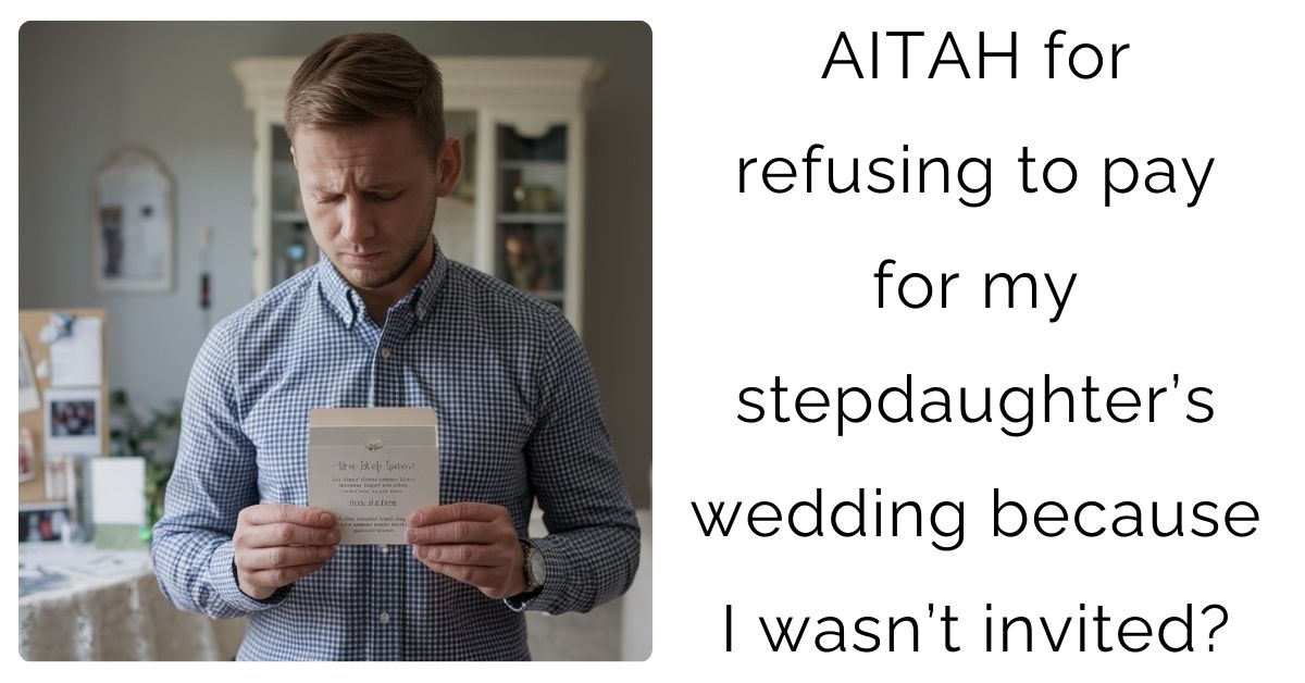 AITAH for refusing to pay for my stepdaughter’s wedding because I wasn’t invited?