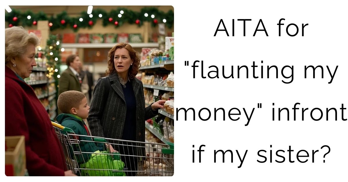 AITA for “flaunting my money” infront if my sister?