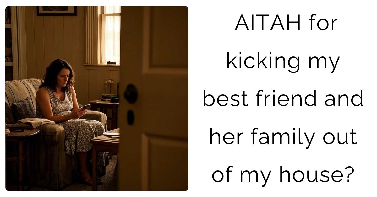 AITAH for kicking my best friend and her family out of my house?