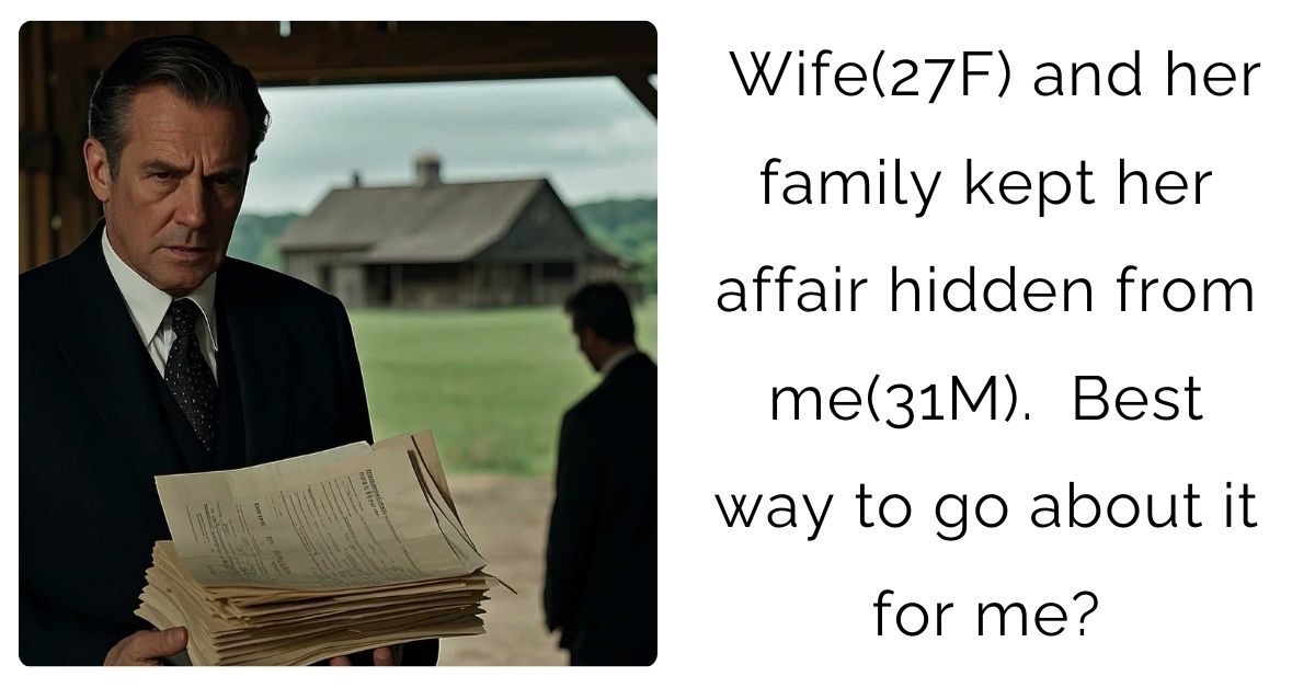 Wife(27F) and her family kept her affair hidden from me(31M).  Best way to go about it for me?