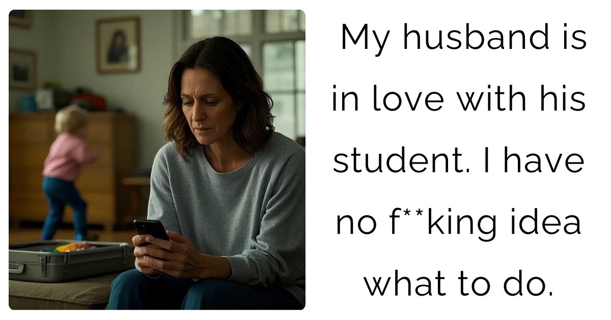My husband is in love with his student. I have no f**king idea what to do.