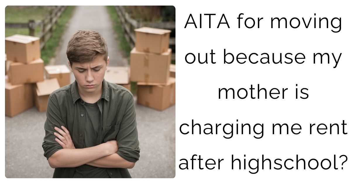 AITA for moving out because my mother is charging me rent after highschool?
