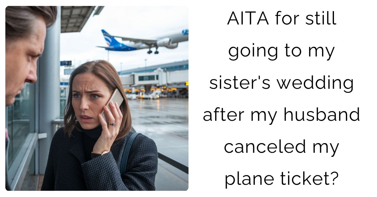 AITA for still going to my sister’s wedding after my husband canceled my plane ticket?