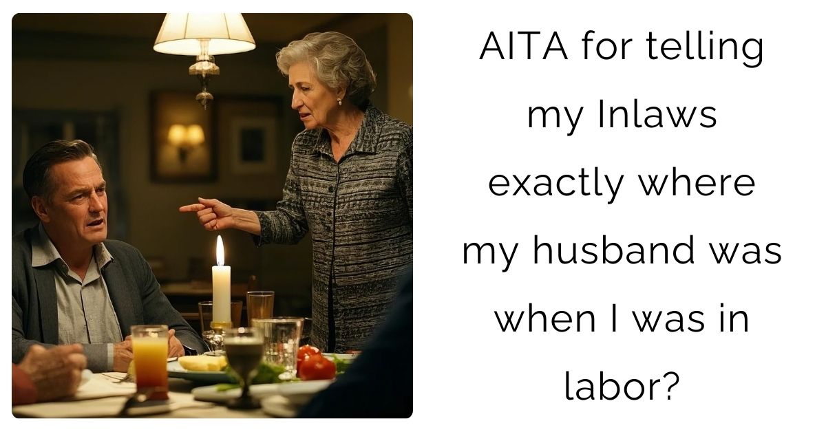 AITA for telling my Inlaws exactly where my husband was when I was in labor?